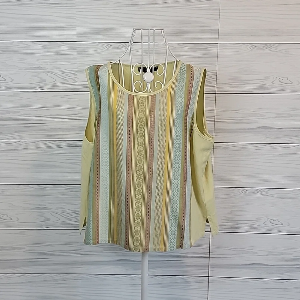 Vintage David Dart 3 Piece Set Silk Linen - Chartreuse Green Womens Size XL